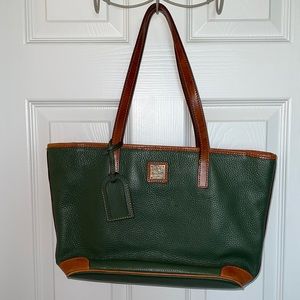 Vintage Dooney and Bourke dark green Leather Tote